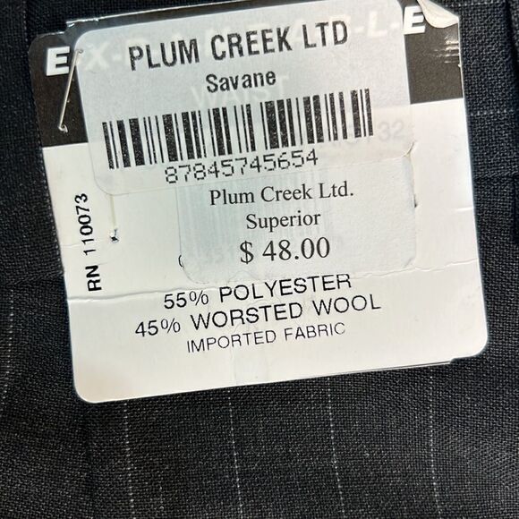 Wall Street Wool Blend dark gray pinstripe Dress Pants 33/38 NWT - Picture 5 of 8